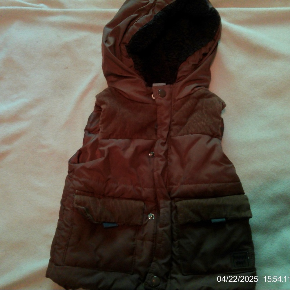Brown Hooded Vest